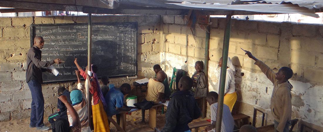 An outdoor classroom in Senegal 