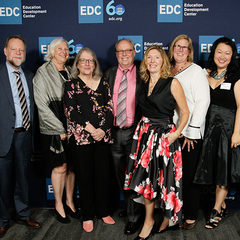 Members of EDC’s Leadership Team pose for a photo.