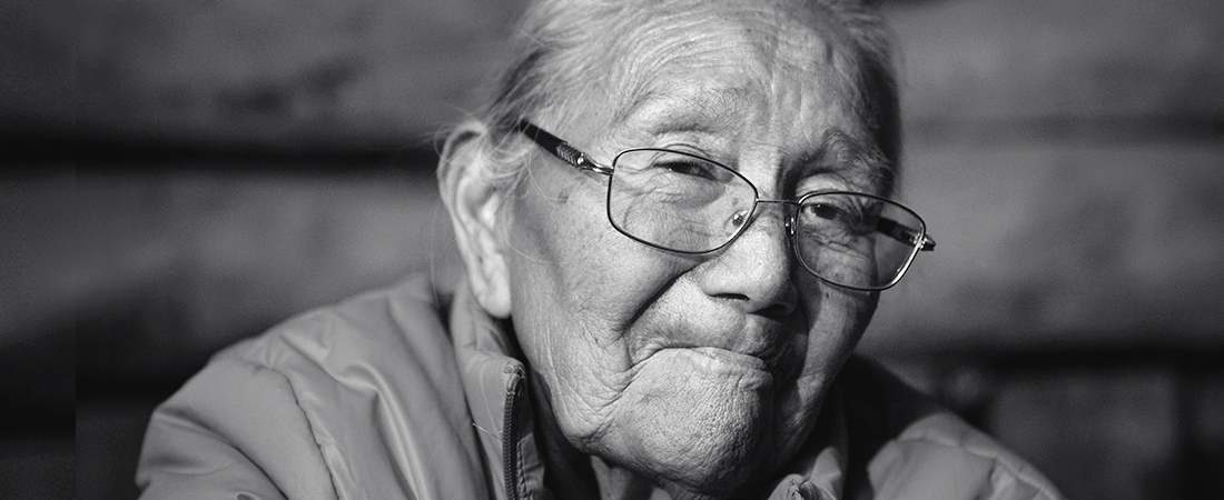 A photo of a senior citizen