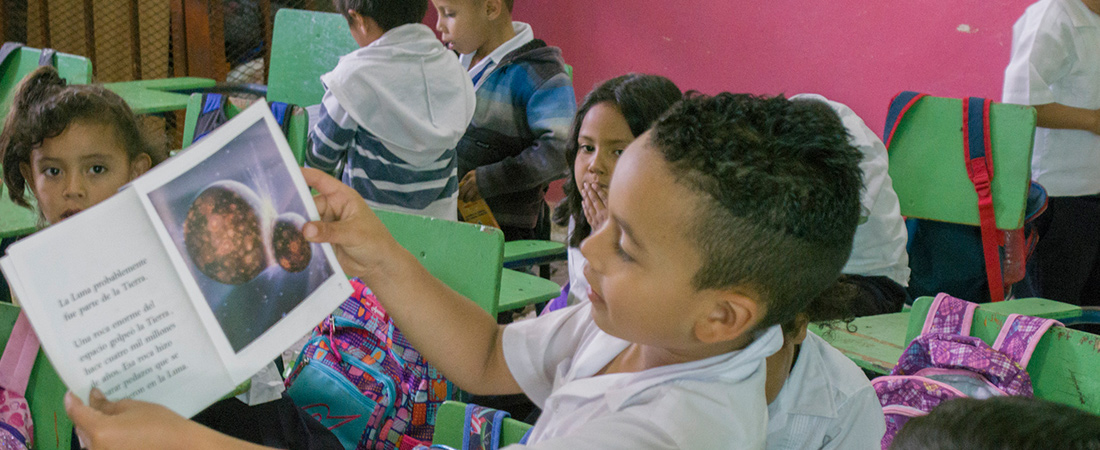 A photo of a student in Honduras