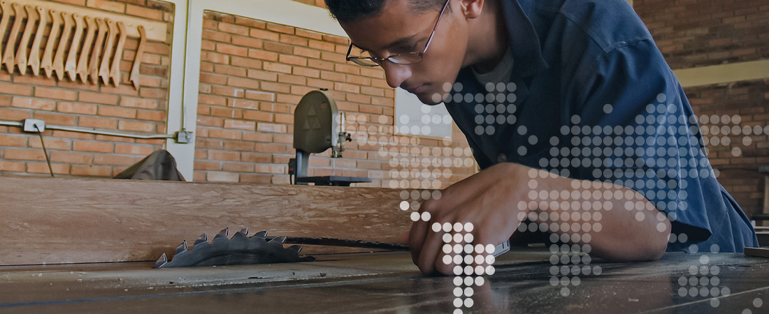 A young man in Honduras gets job training