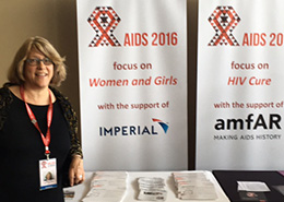 EDC’s Ronnie Lovich at the 2016 International AIDS Conference in Durban, South Africa.