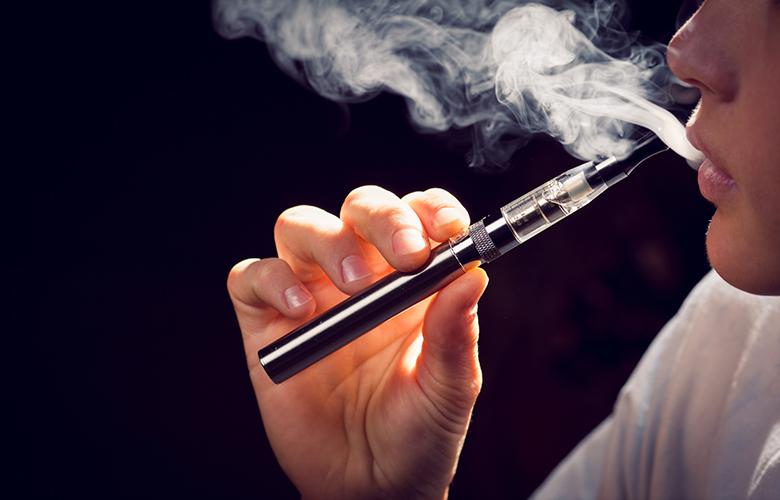 Vaping and Teenagers A photo of a person vaping