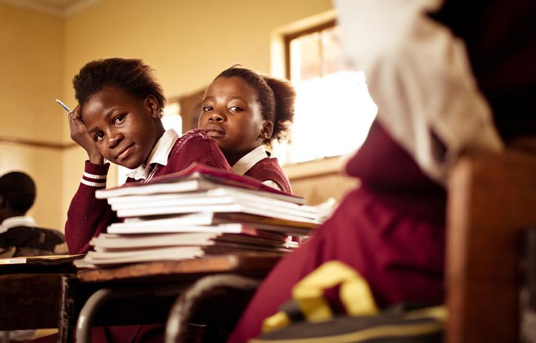 A photo of a classroom in South Africa