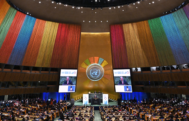 The Highs and Lows of UNGA United Nations Secretary-General Antonio Guterres speaks at the opening session of the second Sustainable Development Goals (SDG) Summit on September 18, 2023 ahead of the 78th UN General Assembly. (Photo by TIMOTHY A. CLARY/AFP via Getty Images)