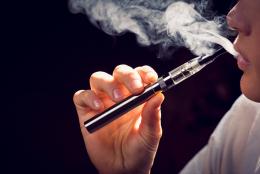 Vaping and Teenagers A photo of a person vaping