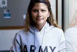 A photo of a woman veteran representing Making Space for Women Veterans