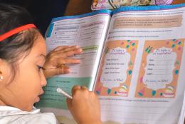 A photo of a student in Honduras