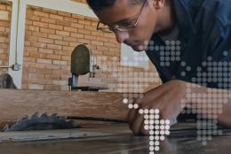 A young man in Honduras gets job training