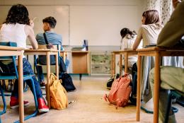 A photo of a classroom representing Preventing Suicide in Schools—A Systemwide Approach