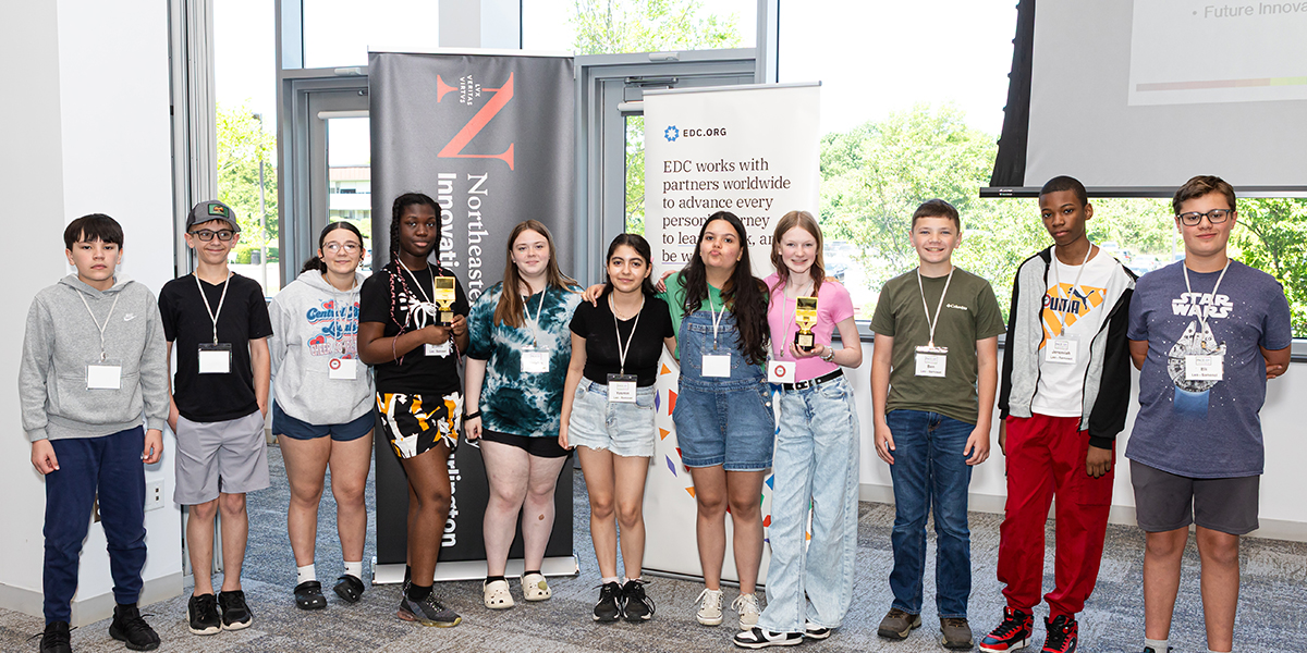 Massachusetts middle school students at the Student Computer Science (CS) Exhibition
