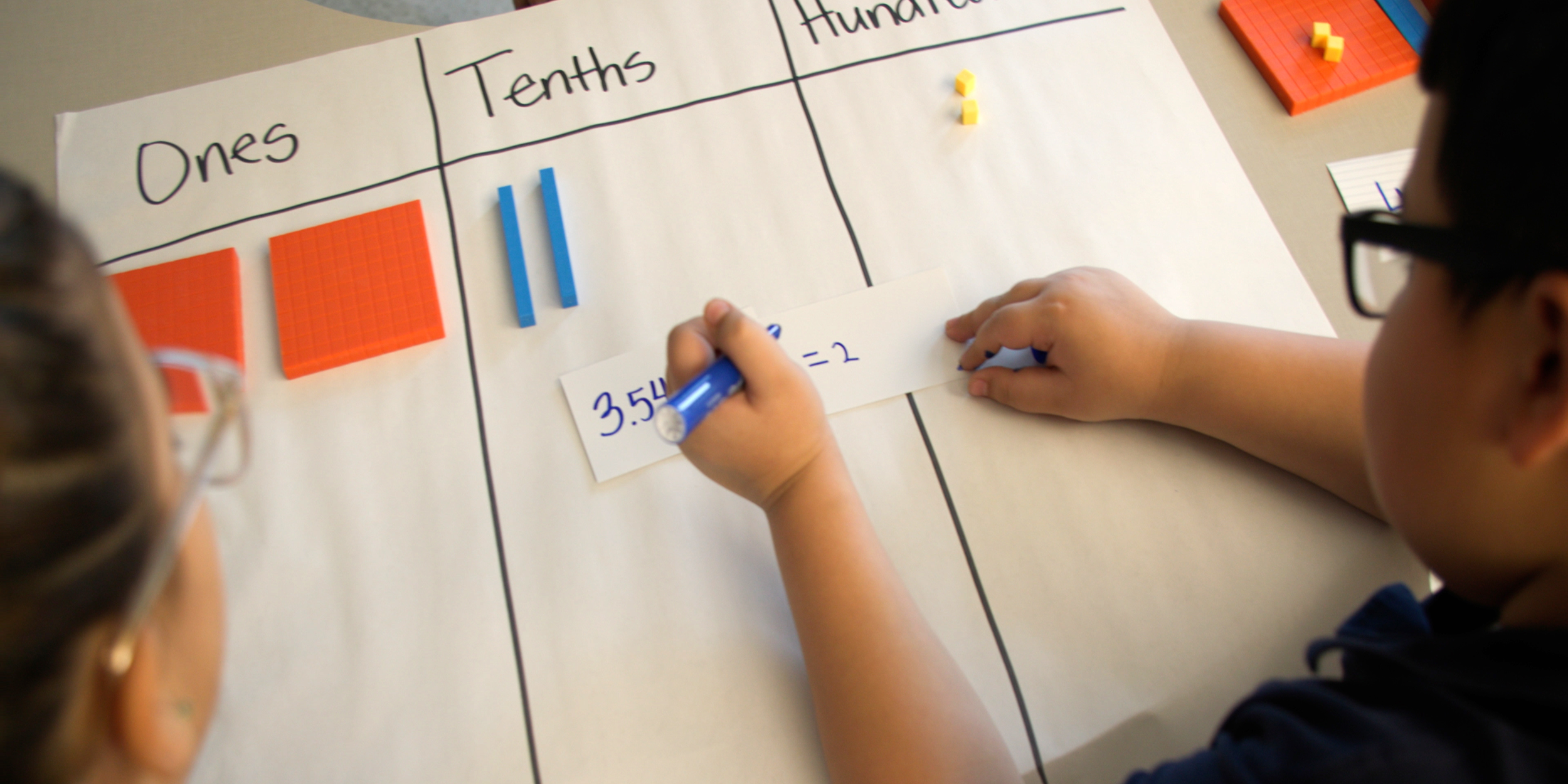 A photo of children doing math representing New Toolkit Helps Educators Support Grade 3–6 Students Who Struggle with Math